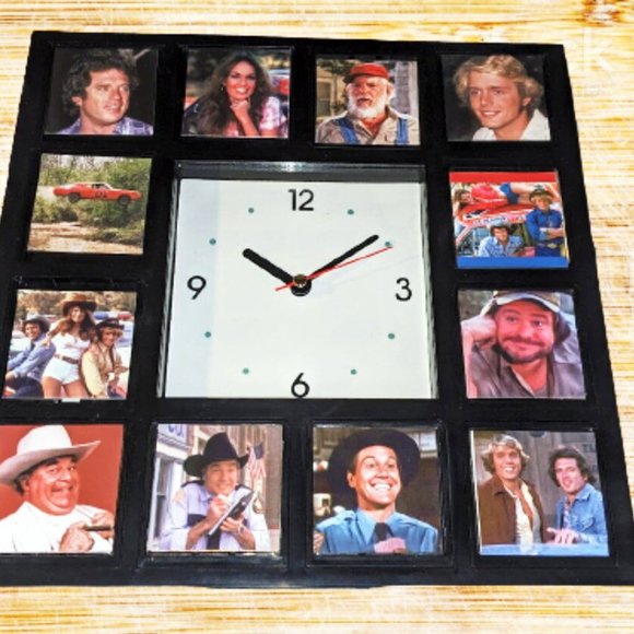 The Dukes of Hazzard BIG Clock Bo Luke Daisy Cooter Roscoe Uncle Jesse Car more - Picture 5 of 5
